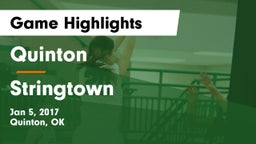 Quinton  vs Stringtown  Game Highlights - Jan 5, 2017