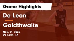 De Leon  vs Goldthwaite  Game Highlights - Nov. 21, 2023