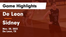 De Leon  vs Sidney  Game Highlights - Nov. 28, 2023