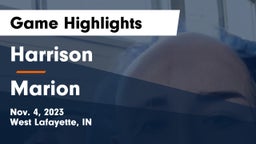Harrison  vs Marion  Game Highlights - Nov. 4, 2023