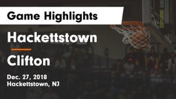 Hackettstown  vs Clifton  Game Highlights - Dec. 27, 2018