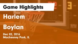 Harlem  vs Boylan Game Highlights - Dec 02, 2016