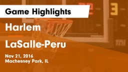 Harlem  vs LaSalle-Peru Game Highlights - Nov 21, 2016