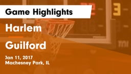 Harlem  vs Guilford  Game Highlights - Jan 11, 2017