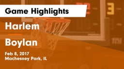 Harlem  vs Boylan Game Highlights - Feb 8, 2017