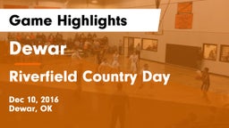 Dewar  vs Riverfield Country Day Game Highlights - Dec 10, 2016