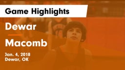 Dewar  vs Macomb Game Highlights - Jan. 4, 2018
