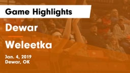 Dewar  vs Weleetka  Game Highlights - Jan. 4, 2019