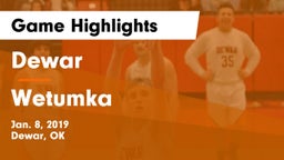 Dewar  vs Wetumka Game Highlights - Jan. 8, 2019