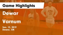 Dewar  vs Varnum Game Highlights - Jan. 12, 2019