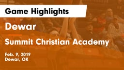 Dewar  vs Summit Christian Academy  Game Highlights - Feb. 9, 2019