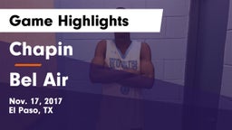 Chapin  vs Bel Air  Game Highlights - Nov. 17, 2017