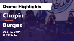 Chapin  vs Burges  Game Highlights - Dec. 17, 2019