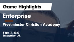 Enterprise  vs Westminster Christian Academy Game Highlights - Sept. 3, 2022