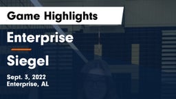 Enterprise  vs Siegel  Game Highlights - Sept. 3, 2022