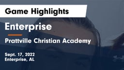 Enterprise  vs Prattville Christian Academy  Game Highlights - Sept. 17, 2022