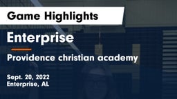 Enterprise  vs Providence christian academy  Game Highlights - Sept. 20, 2022