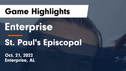 Enterprise  vs St. Paul's Episcopal  Game Highlights - Oct. 21, 2022