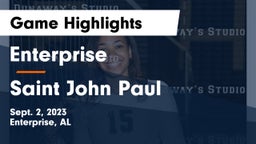Enterprise  vs Saint John Paul  Game Highlights - Sept. 2, 2023
