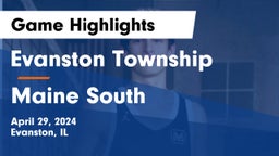 Evanston Township  vs Maine South  Game Highlights - April 29, 2024