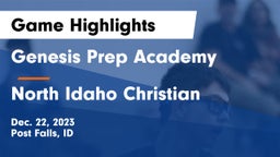 Genesis Prep Academy  vs North Idaho Christian Game Highlights - Dec. 22, 2023