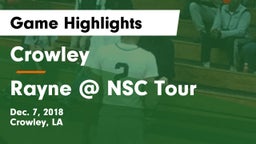 Crowley  vs Rayne @ NSC Tour Game Highlights - Dec. 7, 2018