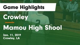 Crowley  vs Mamou High Shool Game Highlights - Jan. 11, 2019