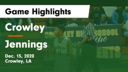 Crowley  vs Jennings  Game Highlights - Dec. 15, 2020