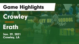 Crowley  vs Erath Game Highlights - Jan. 29, 2021