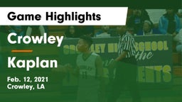 Crowley  vs Kaplan  Game Highlights - Feb. 12, 2021