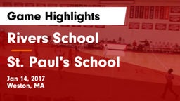 Rivers School vs St. Paul's School Game Highlights - Jan 14, 2017