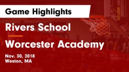 Rivers School vs Worcester Academy Game Highlights - Nov. 30, 2018