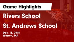 Rivers School vs St. Andrews School Game Highlights - Dec. 13, 2018