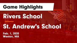 Rivers School vs St. Andrew's School Game Highlights - Feb. 1, 2020