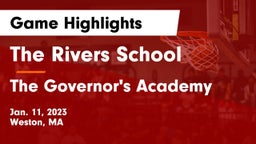 The Rivers School vs The Governor's Academy  Game Highlights - Jan. 11, 2023