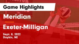 Meridian  vs Exeter-Milligan  Game Highlights - Sept. 8, 2022
