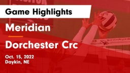 Meridian  vs Dorchester Crc Game Highlights - Oct. 15, 2022