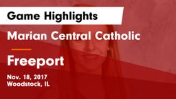 Marian Central Catholic  vs Freeport Game Highlights - Nov. 18, 2017
