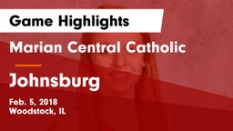 Marian Central Catholic  vs Johnsburg  Game Highlights - Feb. 5, 2018
