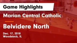 Marian Central Catholic  vs Belvidere North  Game Highlights - Dec. 17, 2018