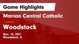 Marian Central Catholic  vs Woodstock  Game Highlights - Nov. 15, 2021