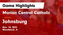 Marian Central Catholic  vs Johnsburg  Game Highlights - Nov. 18, 2023