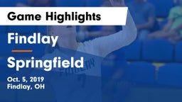 Findlay  vs Springfield  Game Highlights - Oct. 5, 2019