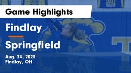 Findlay  vs Springfield  Game Highlights - Aug. 24, 2023