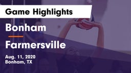 Bonham  vs Farmersville  Game Highlights - Aug. 11, 2020
