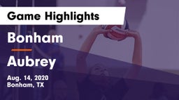 Bonham  vs Aubrey  Game Highlights - Aug. 14, 2020