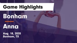 Bonham  vs Anna  Game Highlights - Aug. 18, 2020