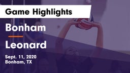 Bonham  vs Leonard  Game Highlights - Sept. 11, 2020