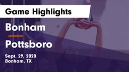 Bonham  vs Pottsboro Game Highlights - Sept. 29, 2020
