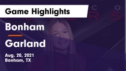 Bonham  vs Garland  Game Highlights - Aug. 20, 2021
